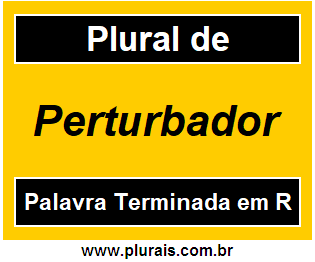 Plural de Perturbador