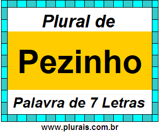 Plural de Pezinho