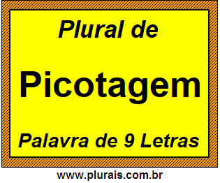 Plural de Picotagem
