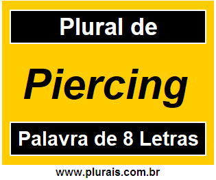 Plural de Piercing