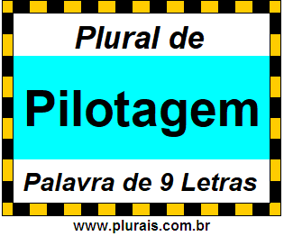 Plural de Pilotagem