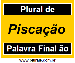 Plural de Piscação