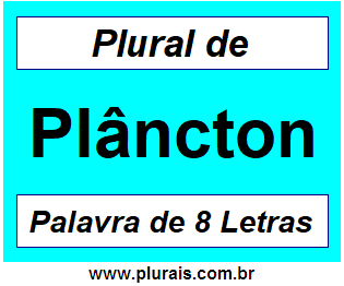 Plural de Plâncton