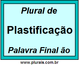 Plural de Plastificação