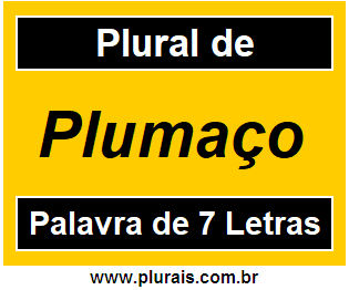 Plural de Plumaço