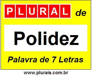 Plural de Polidez