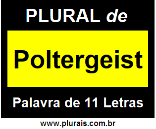 Plural de Poltergeist