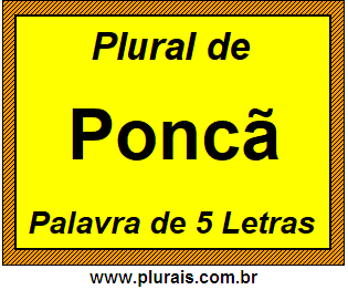 Plural de Poncã