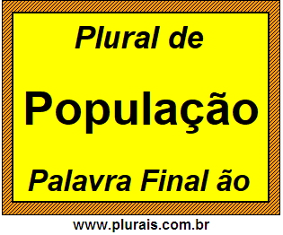 Plural de População