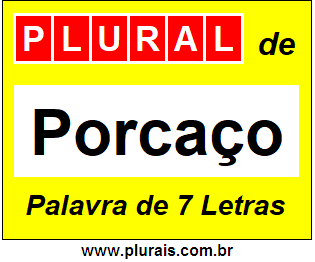 Plural de Porcaço