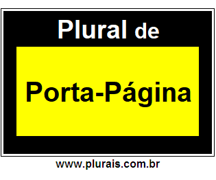 Plural de Porta-Página