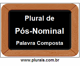 Plural de Pós-Nominal