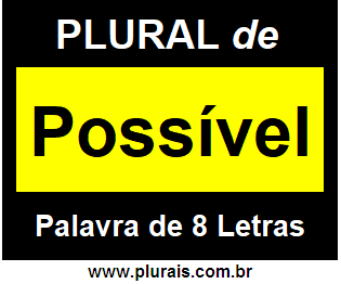 Plural de Possível