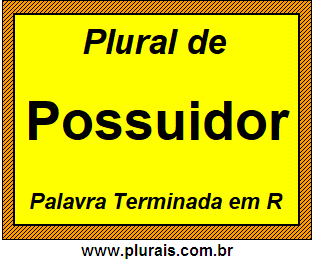 Plural de Possuidor