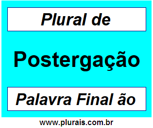 Plural de Postergação