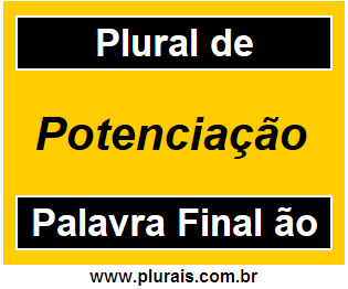 Plural de Potenciação