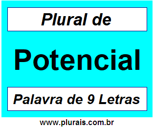 Plural de Potencial