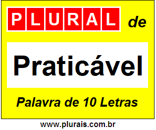 Plural de Praticável