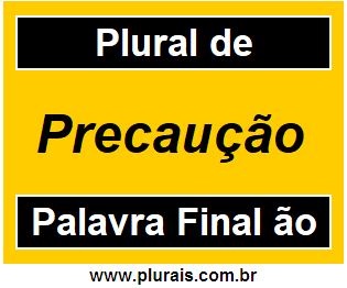 Plural de Precaução