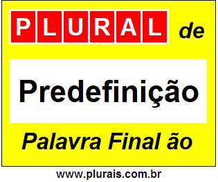 Plural de Predefinição