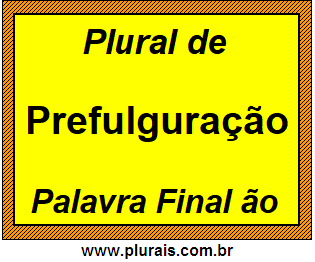 Plural de Prefulguração