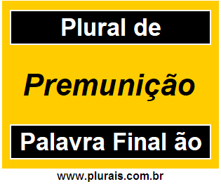 Plural de Premunição