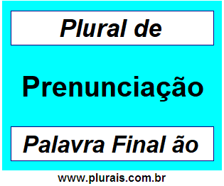 Plural de Prenunciação