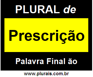 Plural de Prescrição