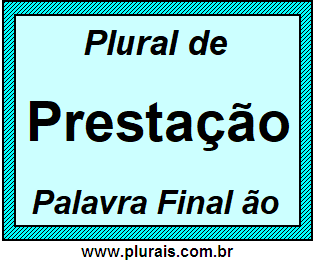 Plural de Prestação