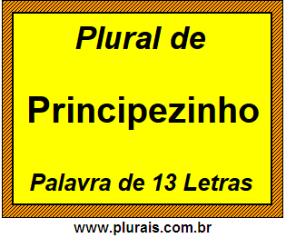 Plural de Principezinho