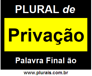 Plural de Privação