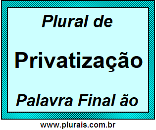 Plural de Privatização