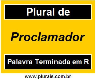 Plural de Proclamador