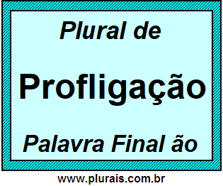 Plural de Profligação