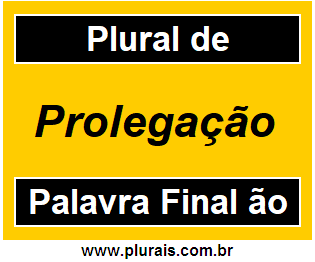 Plural de Prolegação