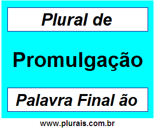 Plural de Promulgação