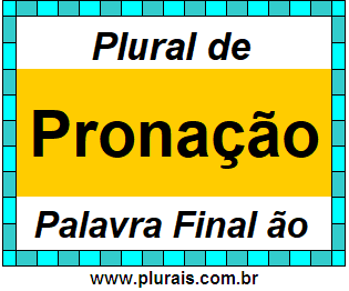 Plural de Pronação