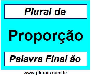 Plural de Proporção