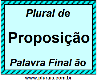 Plural de Proposição