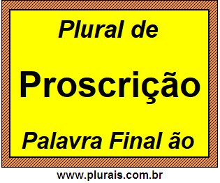 Plural de Proscrição