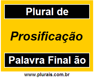 Plural de Prosificação