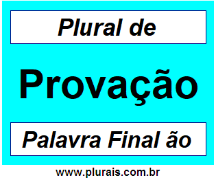 Plural de Provação