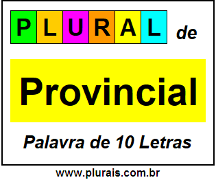 Plural de Provincial