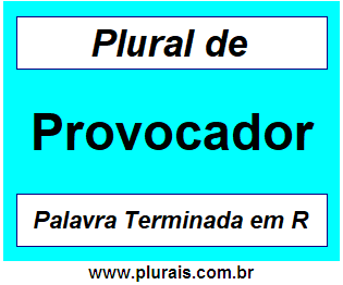 Plural de Provocador