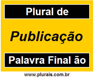 Plural de Publicação