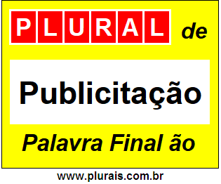 Plural de Publicitação