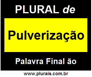 Plural de Pulverização