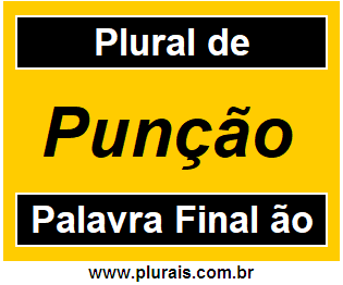 Plural de Punção