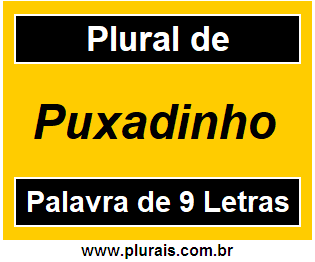 Plural de Puxadinho