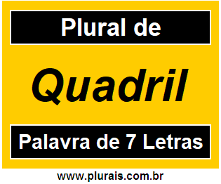 Plural de Quadril